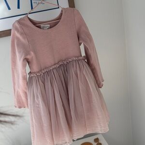 Jamie Kay  Long-Sleeve mauve tulle toddler dress 5t